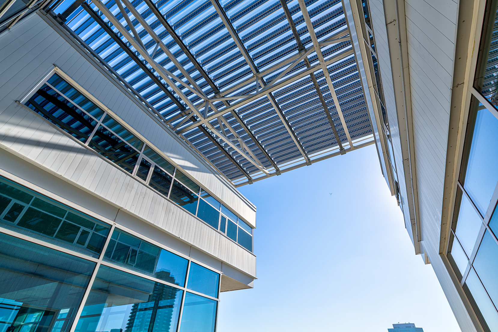 Detailed shot of Solar Panels at OAA Headquarters