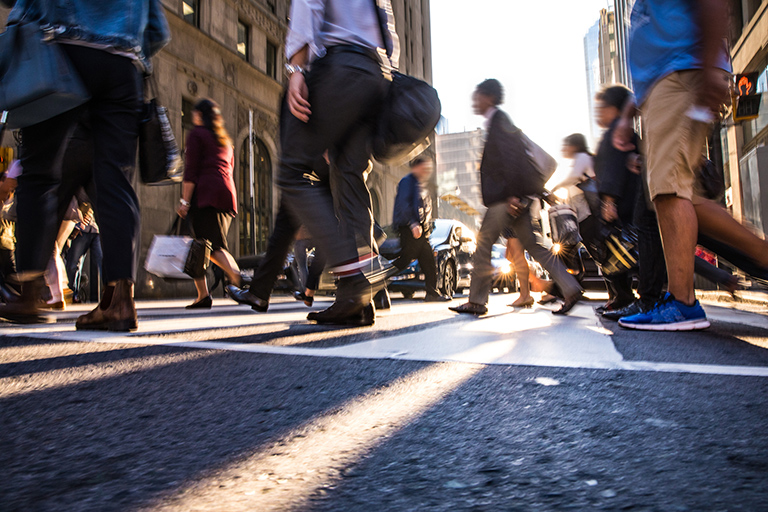 image of crowded street of people