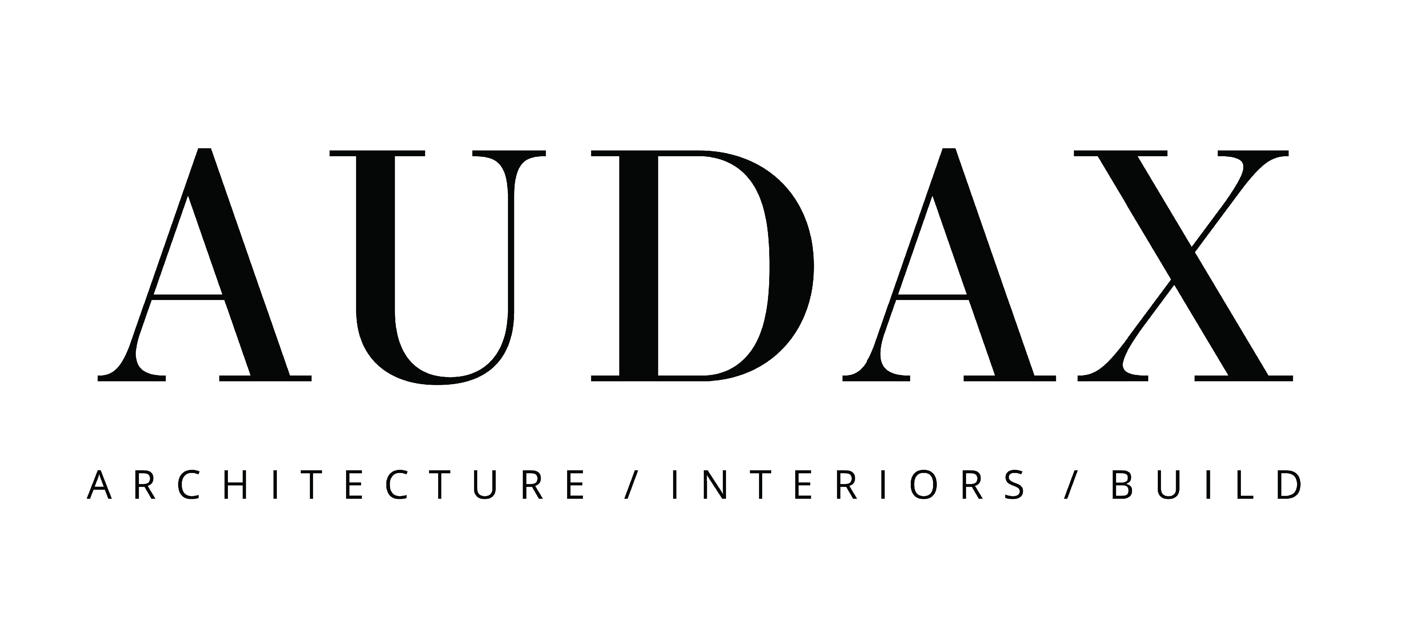 Logo Audax   Arch Interiors Build Wordmark   Black 26 00 10 0
