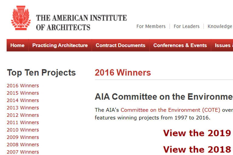 The AIA COTE Top Ten Awards image