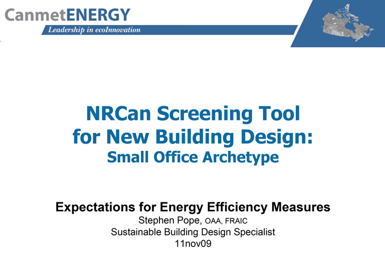NRCan Screening Tool image