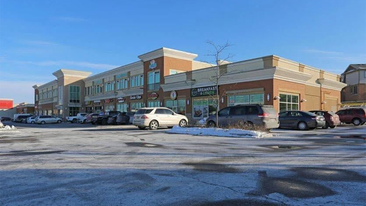 The exterior of a commercial retail building